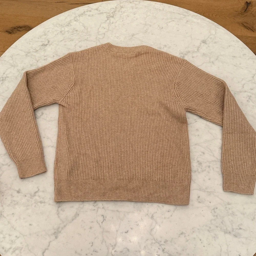 GAP Kids CashSoft Sweater XL Boys Tan Crewneck Soft Knit Neutral